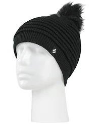 Heat Holders Women's Cannes Ribbed Pom-Pom Hat