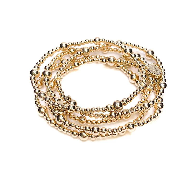 Non-Tarnishing Gold filled, 3mm, 4mm, 5mm, & 6mm Ball Stretch Bracelet