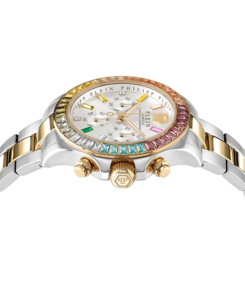 Philipp Plein Women's Chronograph Nobile Two-Tone Stainless Steel Bracelet Watch 38mm