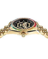 Philipp Plein Women's Date Superlative Gold-Tone Stainless Steel Bracelet Watch 38mm
