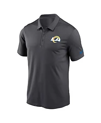 Men's Nike Anthracite Los Angeles Rams Franchise Team Logo Performance Polo Shirt