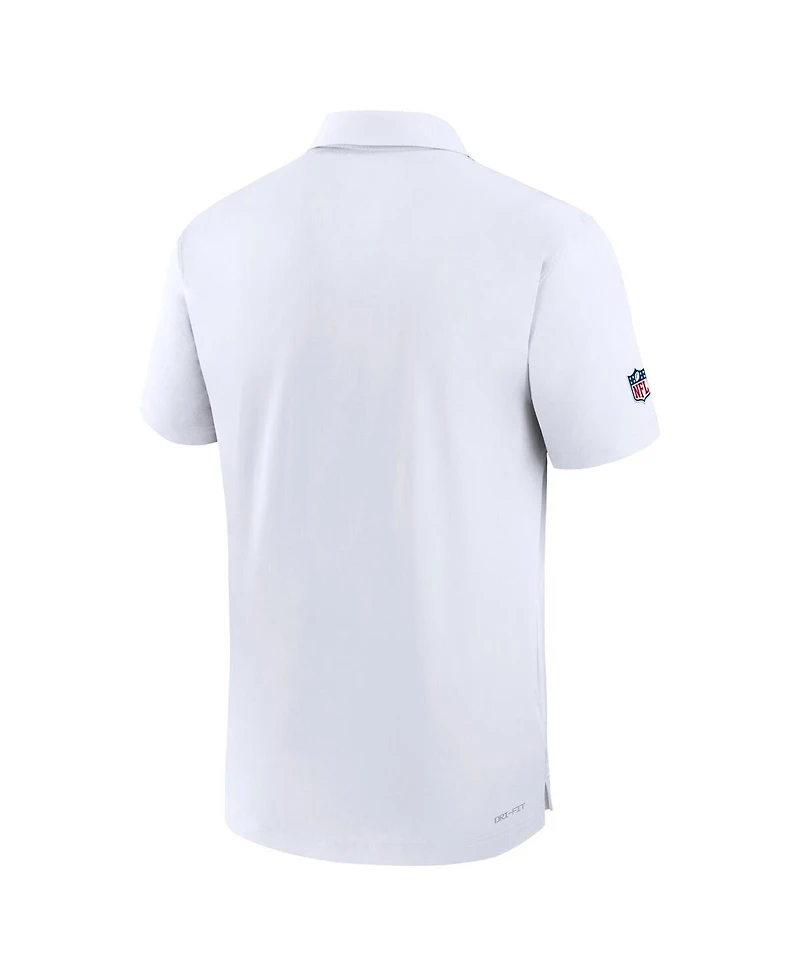 Men's Nike White Minnesota Vikings Sideline Coaches Performance Polo Shirt