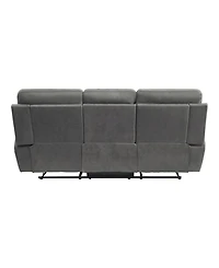 White Label Nadia 85" Double Reclining Sofa with Drop-Down Cup Holders