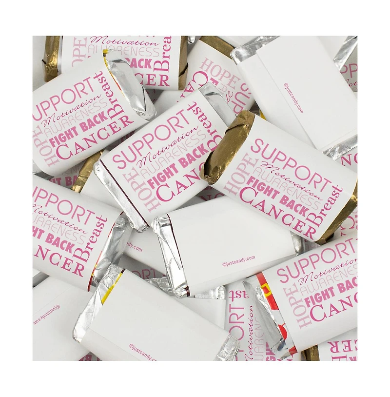 Just Candy Breast Cancer Awareness Candy Hershey's Miniatures Chocolate, 114 Pieces
