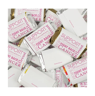 Just Candy Breast Cancer Awareness Candy Hershey's Miniatures Chocolate, 114 Pieces