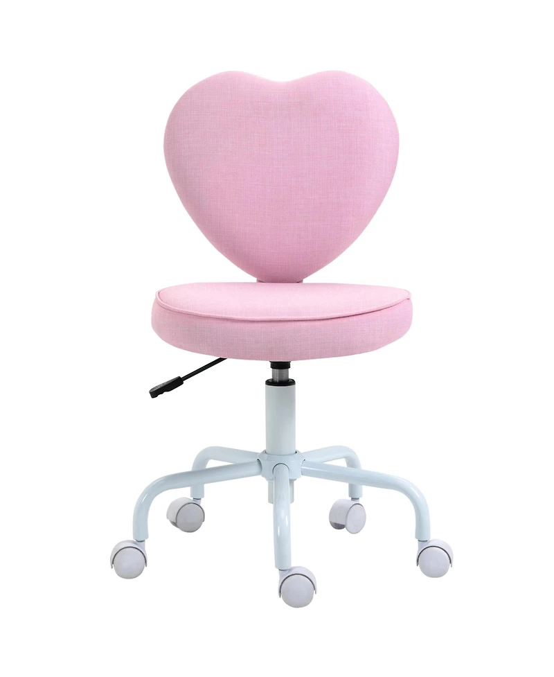 Homcom Heart Love Shaped Design Office Chair with Adjustable Height,