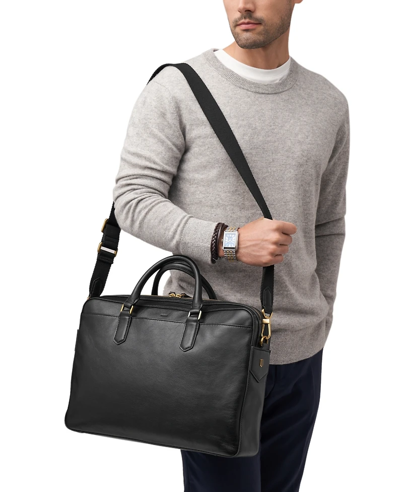 Fossil Men's Asher Leather Briefcase