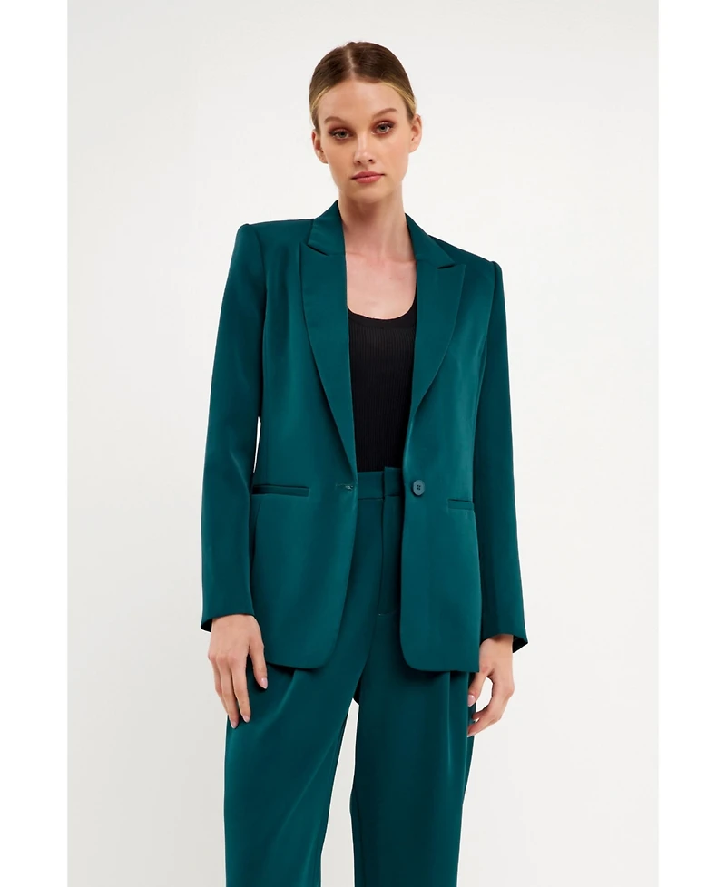 endless rose Women's Single Breasted Blazer