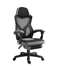 Vinsetto Office Chair Adjust Height Recliner with Footrest, Wheel, Mesh Back