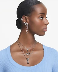 Swarovski Pave Interlocking Loop Pendant Necklace, 15" + 2-3/4" extender
