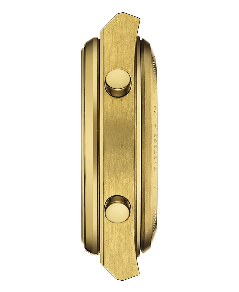 Tissot Unisex Digital Prx Gold Pvd Stainless Steel Bracelet Watch 35mm