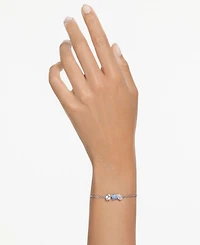 Swarovski Rhodium-Plated Mixed Crystal Link Bracelet