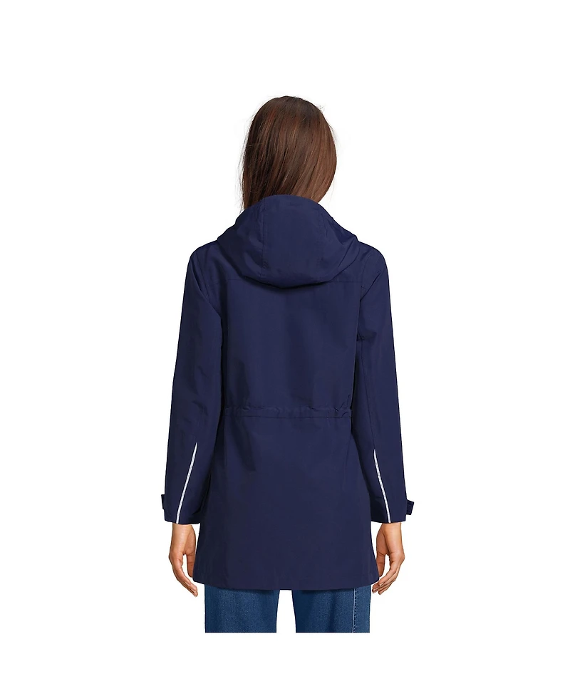 Lands' End Women's Squall Hooded Waterproof Raincoat