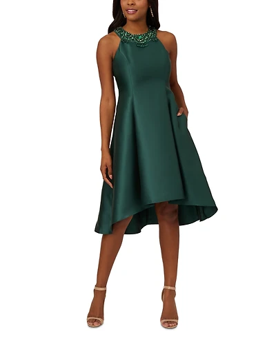 Adrianna Papell Rhinestone High-Low Dress