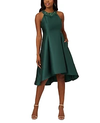 Adrianna Papell Rhinestone High-Low Dress