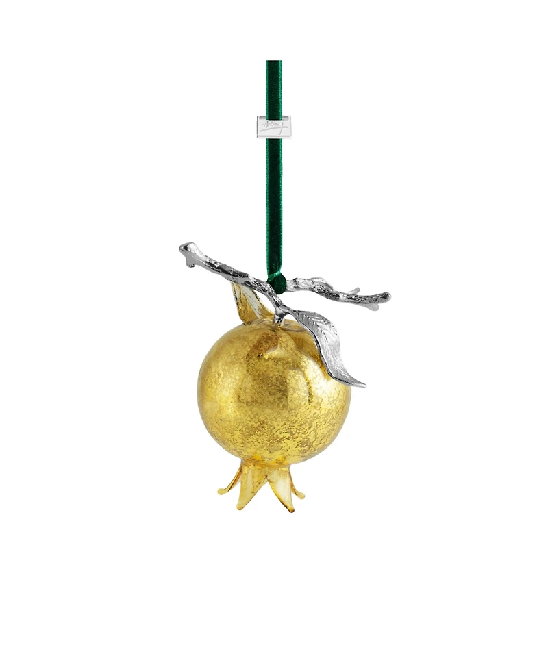 Michael Aram Pomegranate Gold-Tone Glass Ornament