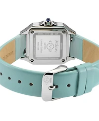 GV2 by Gevril Women's Milan Exquisite Turquoise Leather Watch 27.5mm