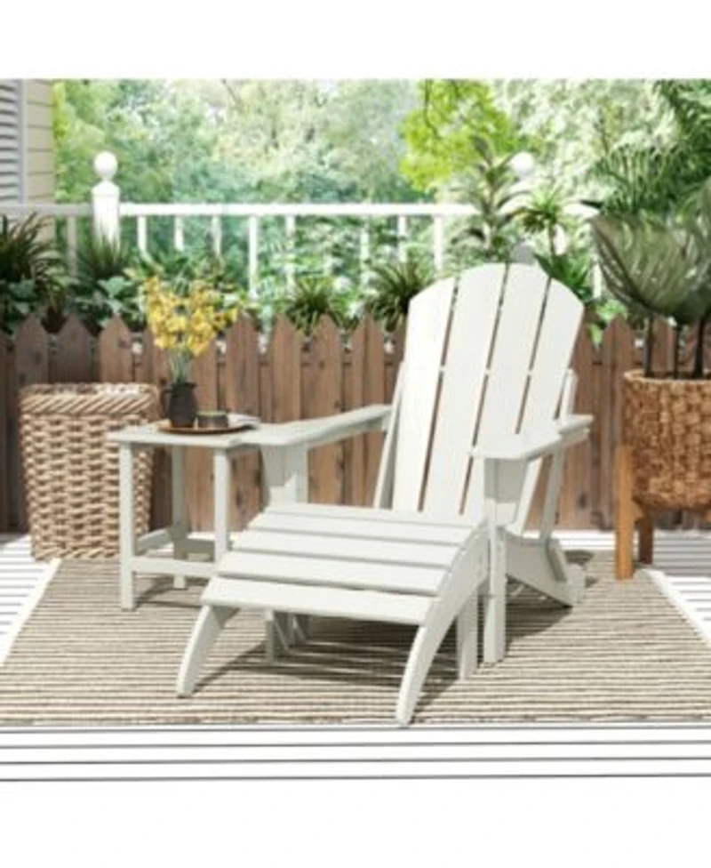 Westintrends Malibu Outdoor Poly Adirondack Collection