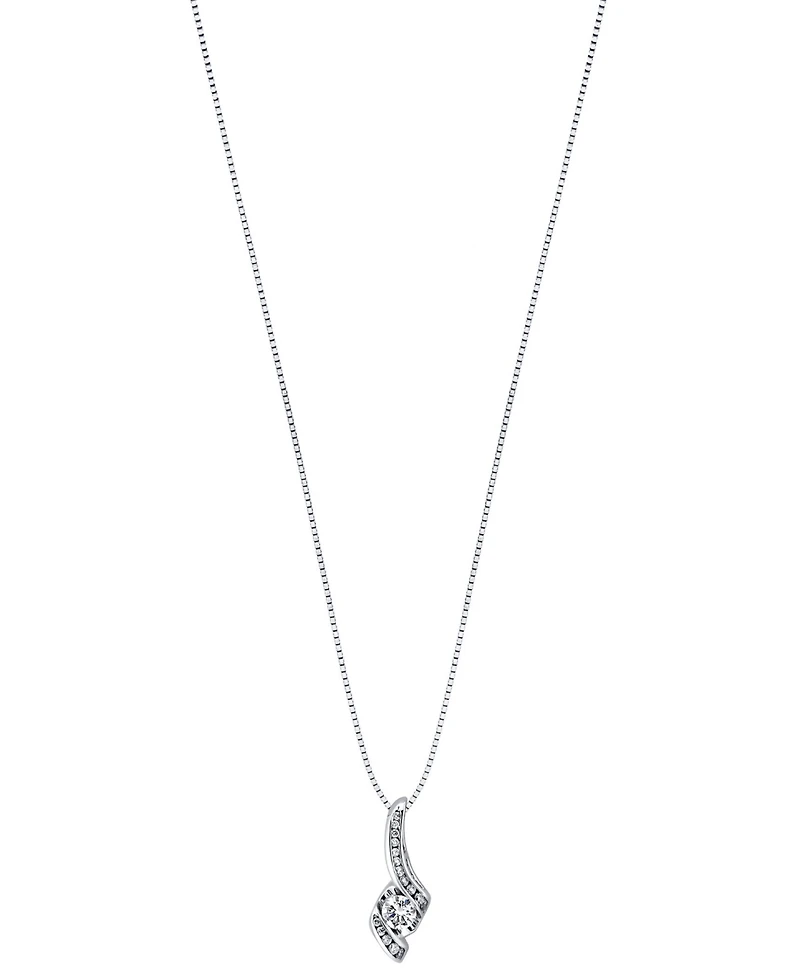 Sirena Diamond Pendant Necklace (3/8 ct. t.w.) in 14k White Gold