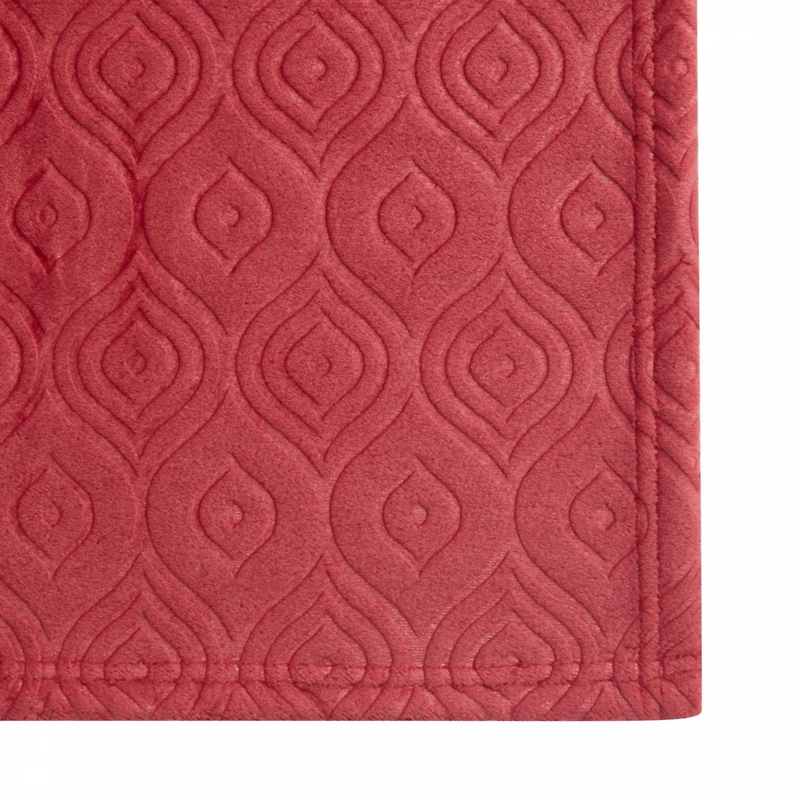 Kate Aurora Ultra Soft & Plush Modern Ogee Fleece Throw Blanket Covers - 50 in. W x 60 L