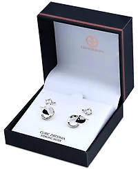 Giani Bernini 2-Pc. Set Cubic Zirconia Stud & Hoop Earrings, Created for Macy's