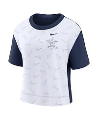 Women's Nike Navy, White Houston Astros Line Up High Hip Fashion T-shirt
