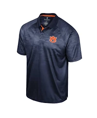 Men's Colosseum Navy Auburn Tigers Honeycomb Raglan Polo Shirt