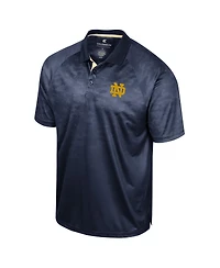Men's Colosseum Navy Notre Dame Fighting Irish Honeycomb Raglan Polo Shirt