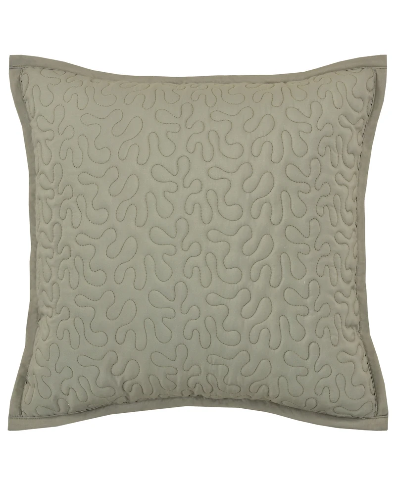 Royal Court Evergreen Square Quilted Decorative Pillow, 16" x 16"