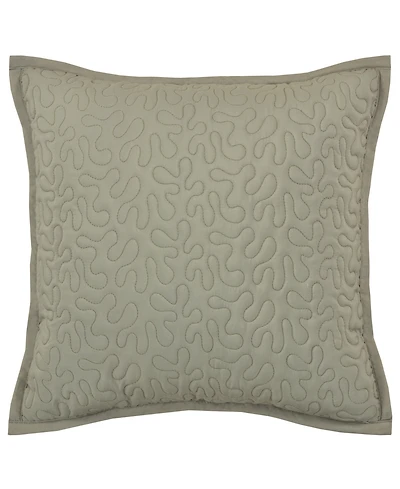 Royal Court Evergreen Square Quilted Decorative Pillow, 16" x 16"