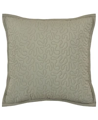 Royal Court Evergreen Square Quilted Decorative Pillow, 16" x 16"