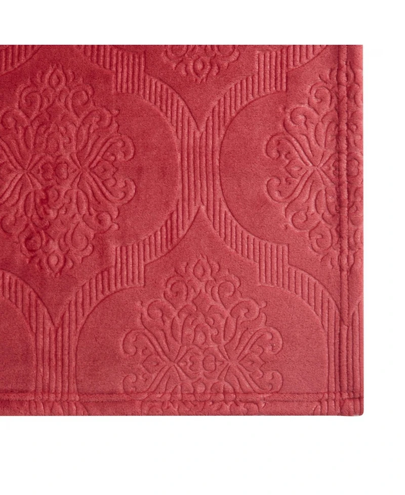 Kate Aurora Ultra Soft & Plush Ogee Damask Fleece Throw Blanket Covers - 50 in. W x 60 L