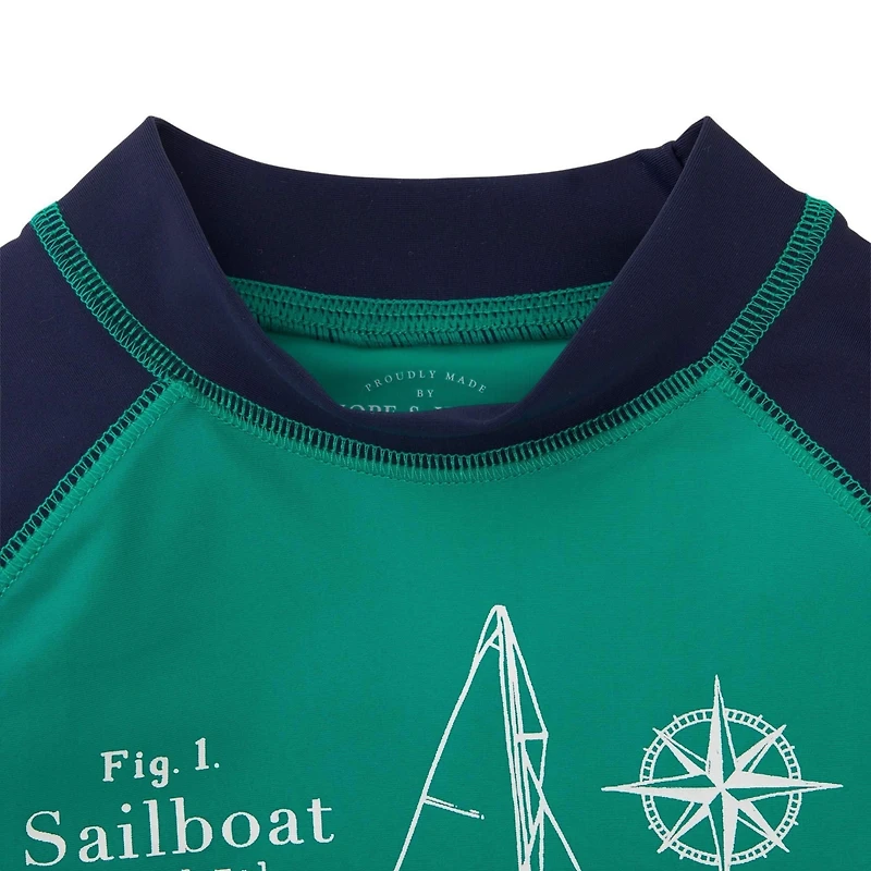 Hope & Henry Big Boys Short Sleeve Rash Guard