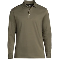 Lands' End Men's Long Sleeve Cotton Supima Polo Shirt