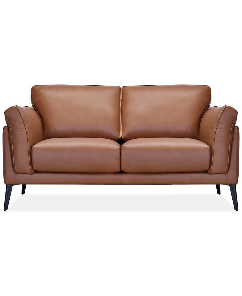 Keery 66.5" Leather Loveseat, Created for Macy's