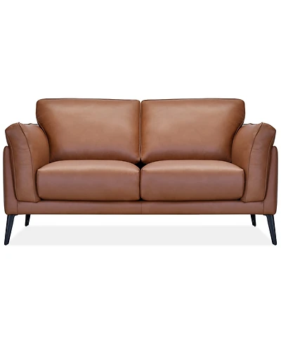 Keery 66.5" Leather Loveseat, Created for Macy's