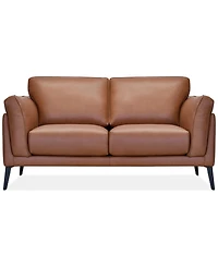 Keery 66.5" Leather Loveseat, Created for Macy's