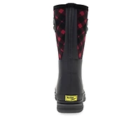 Womens Buffalo Check Neoprene Mid Cold Weather Boot