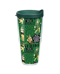 Tervis Warner Brothers Elf Ninny Pattern Christmas Holiday Movie Made in Usa Double Walled Insulated Tumbler Travel Cup Keeps Drinks Cold & Hot, 24oz,