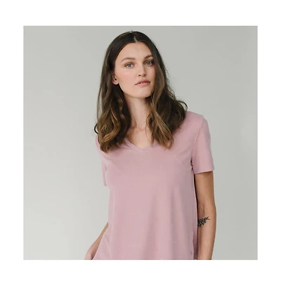 Cozy Earth Women's Modern Modal V-Neck Tee