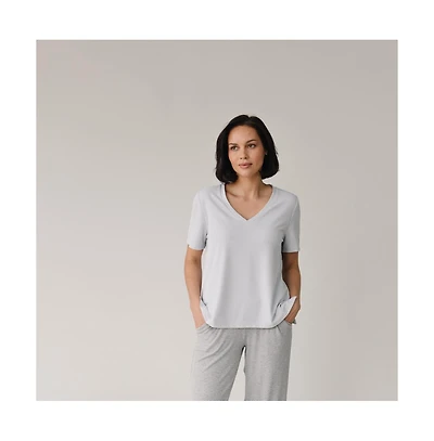 Cozy Earth Women's Modern Modal V-Neck Tee