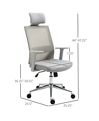 Vinsetto Swivel Office Chair Task Chair w/ Adjustable Height, Headrest,