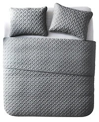 Vcny Home Nina Embossed 3-Pc.Quilt Set, King