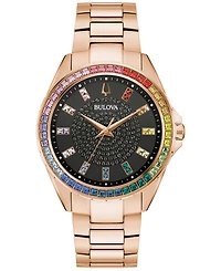 Bulova Men's Classic Phantom Rose Gold-Tone Stainless Steel Bracelet Watch 40mm