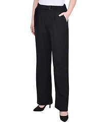 Ny Collection Petite Belted Scuba Crepe Pants