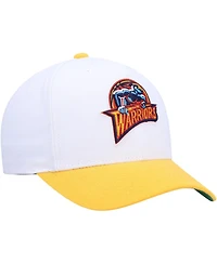 Men's Mitchell & Ness White, Gold Golden State Warriors Hardwood Classics Core 2-Tone 2.0 Pro Snapback Hat