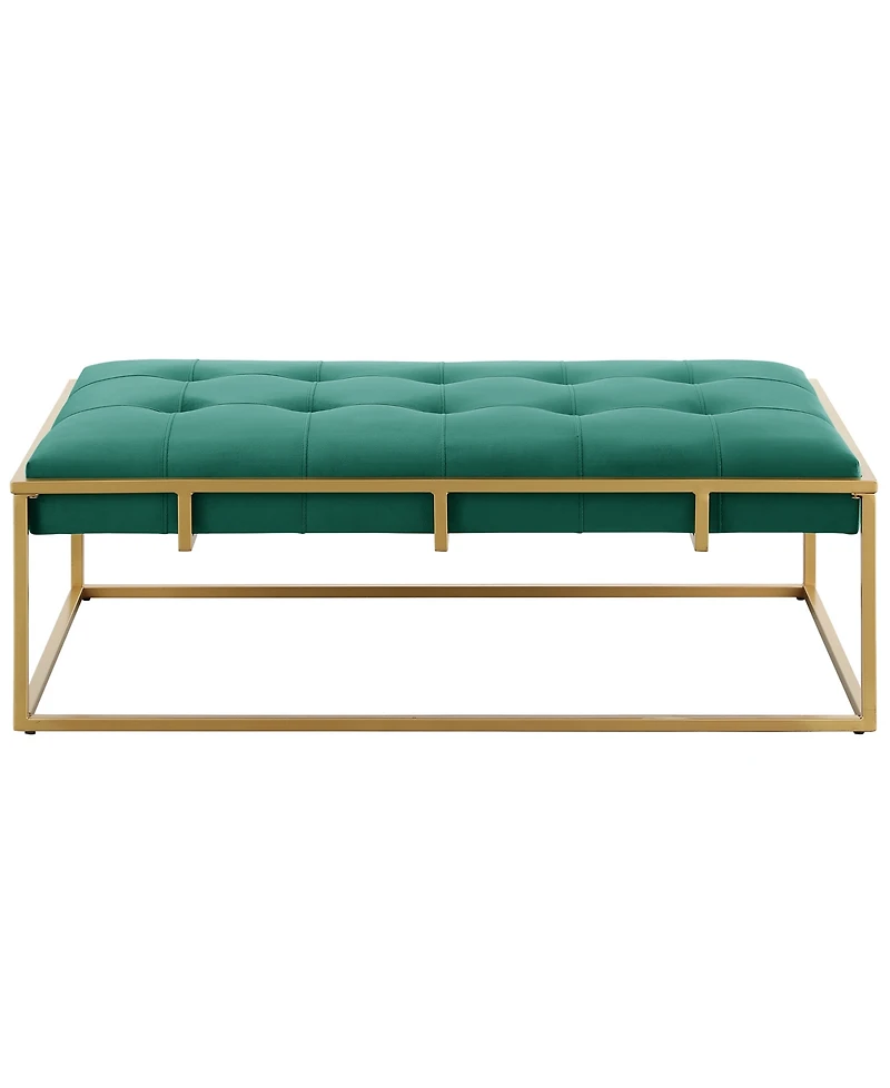 Best Master Furniture Amoria 16" Velvet Rectangle Ottoman