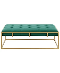 Best Master Furniture Amoria 16" Velvet Rectangle Ottoman