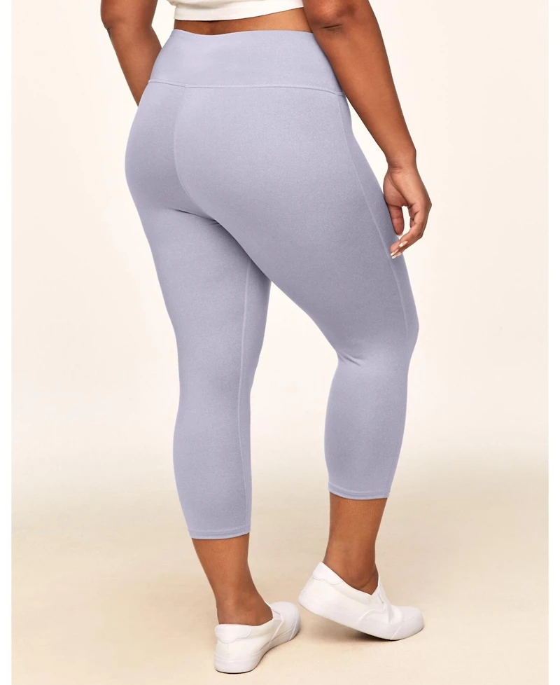 Adore Me Plus Haley Heathered Crop Heather Compression Activewear Legging