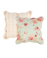 Greenland Home Fashions Antique Rose 100% Cotton Reversible 5 Piece Quilt Set, Full/Queen